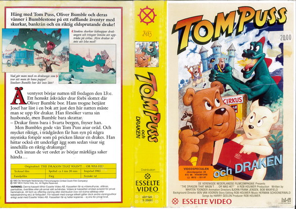 TOM PUSS OCH DRAKEN (VHS)
